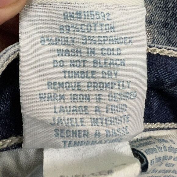 ROBIN'S JEAN Women's Slim Straight Jeans Long Flap Paint Splatter Design Size 24 - Picture 9 of 12